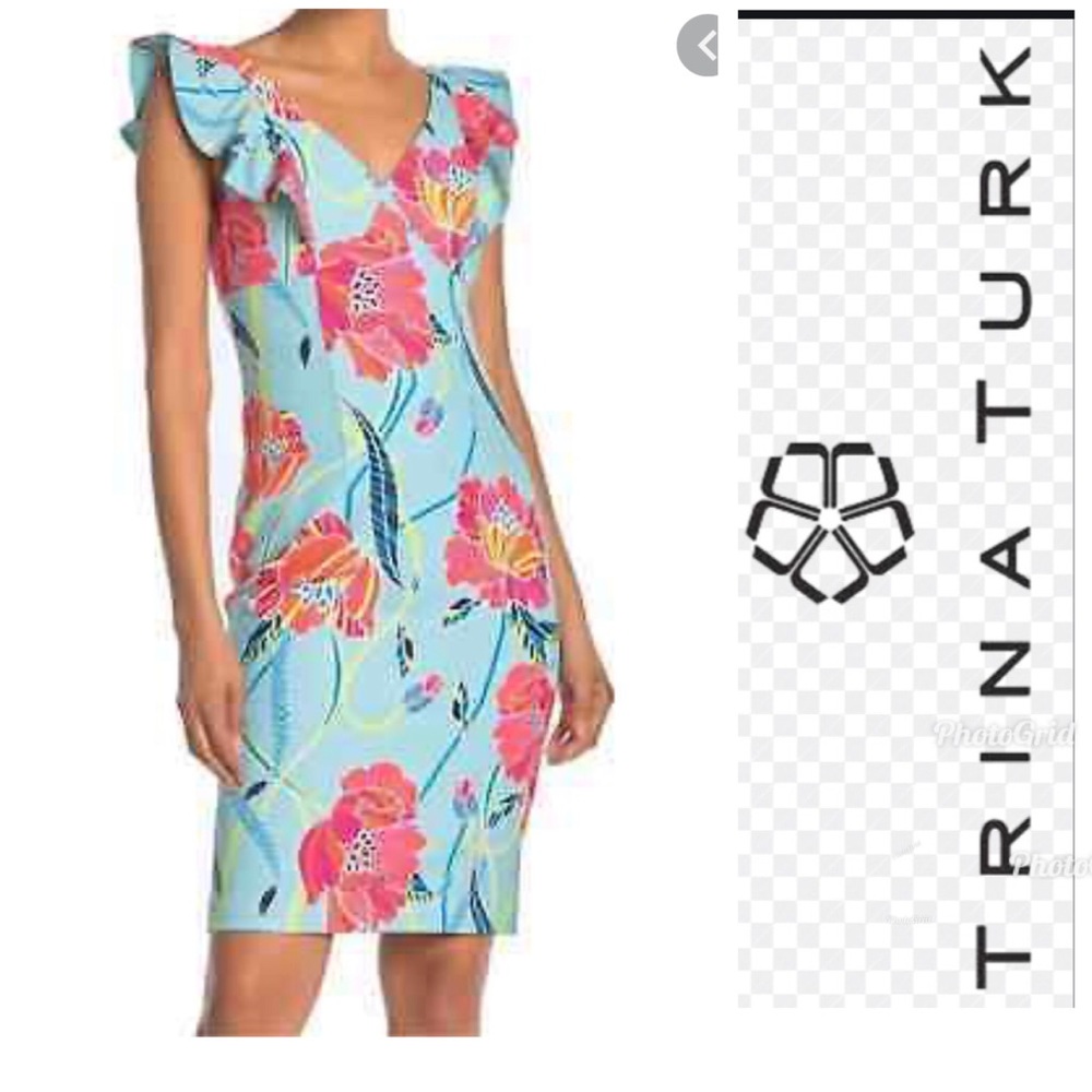 Trina Turk body contour midi dress